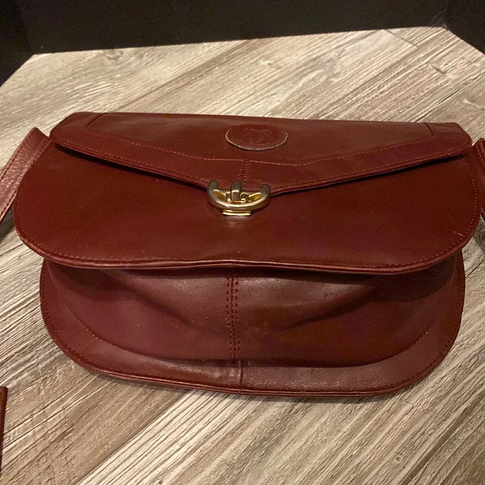Vintage Cartier Burgundy  Calf Leather  Bag - Picture 11 of 16